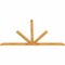 Ekena Millwork Saratoga Rough Sawn Timber Gable Bracket, Western Red Cedar, 96"W x 56"H x 2"D x 4"F, 14/12 Pitch GBW096X56X0204SAR00RWR - alternate 5